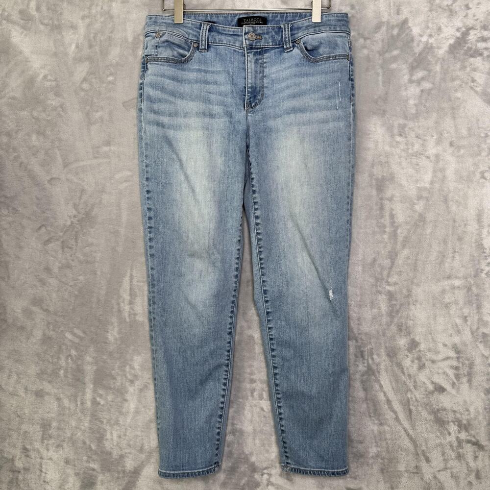Talbots Jeans Womens 6P Light Wash Flawless Five-Pocket Boyfriend Stretch Denim